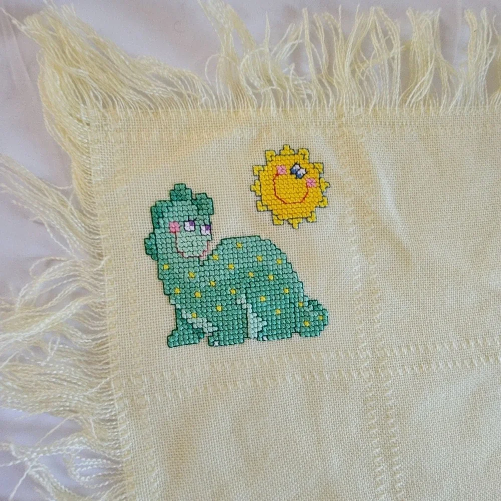 Vintage Baby Afghan 23x40